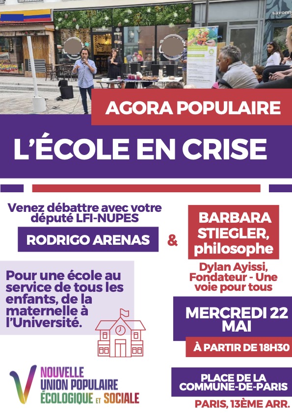 Participez à notre Agora sur l’École le 22 mai